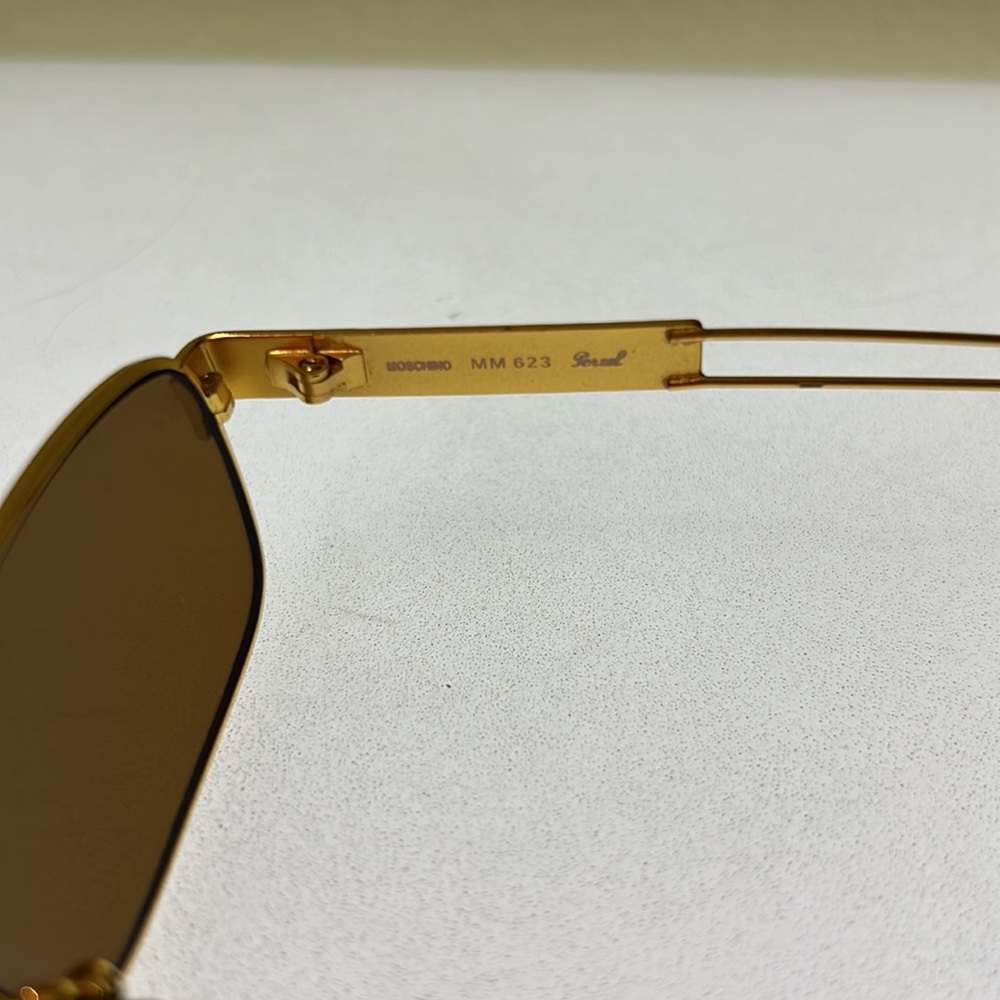 Moschino sunglasses, vintage gold 1990 limited edition. - Picture 5 of 6